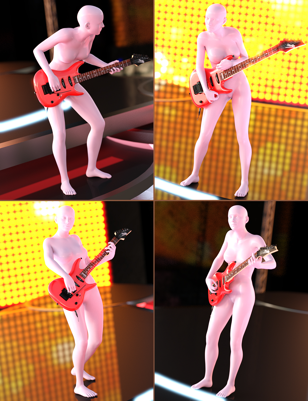 Rock Diva Poses for Genesis 3 Females by: FeralFey, 3D Models by Daz 3D
