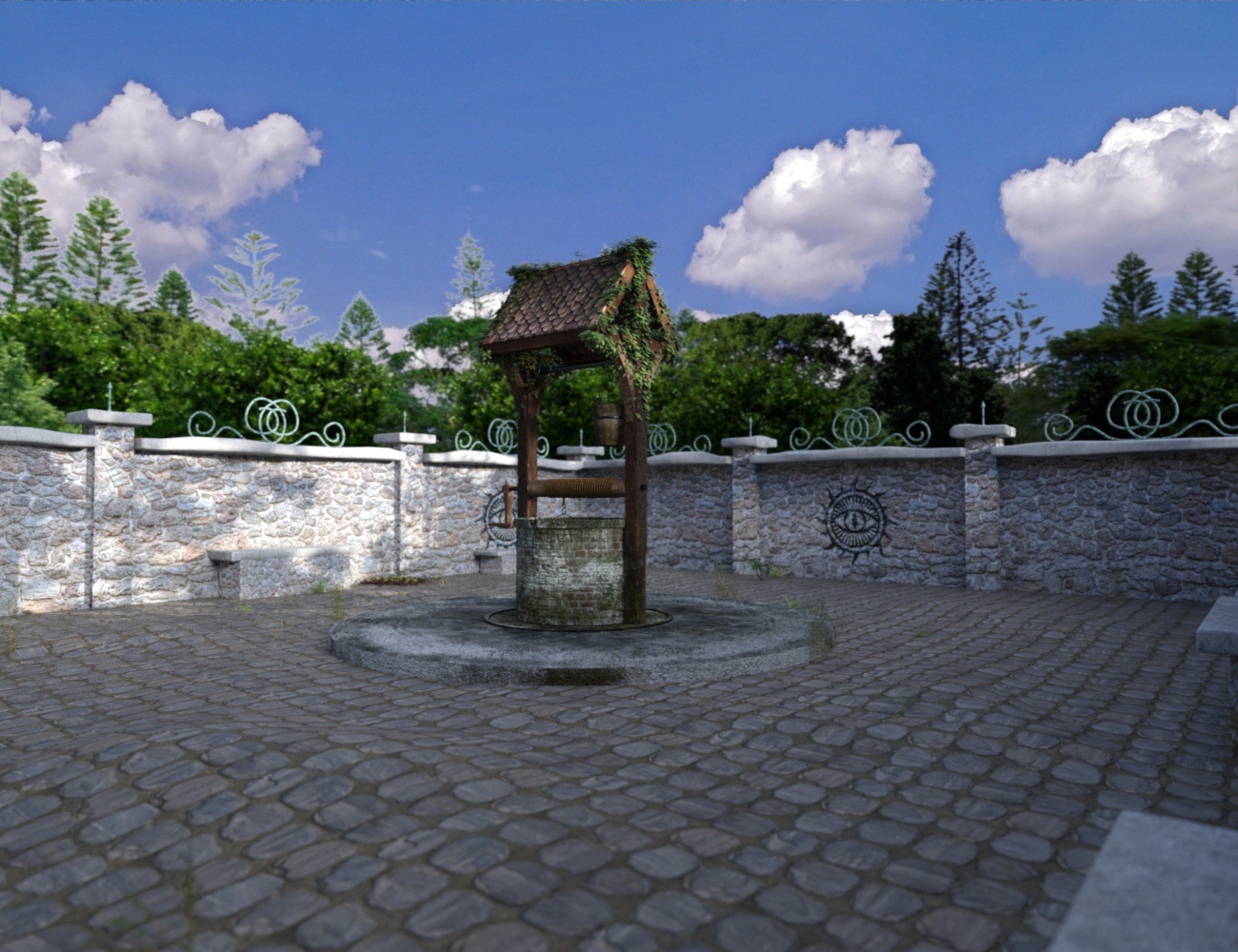 Enchanted Courtyard Enchanted Courtyard by: ImagineX, 3D Models by Daz 3D