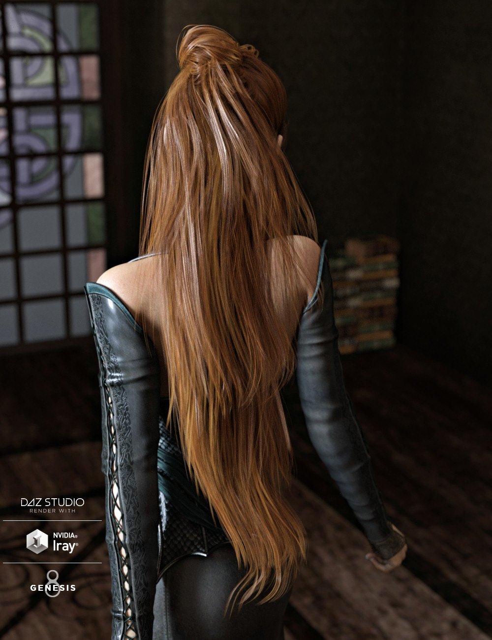 Devil May Deluxe Hair for Genesis 2,3 & 8 Female(s) by: goldtassel, 3D Models by Daz 3D