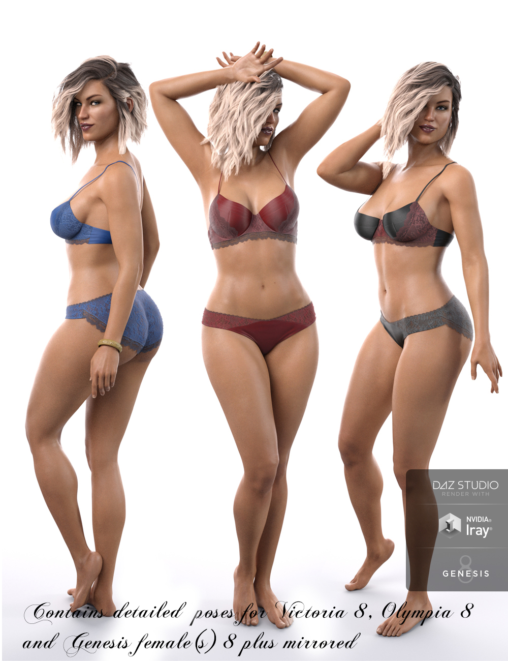 Oh My Goodness Poses for Genesis 8 Female(s) by: Muscleman, 3D Models by Daz 3D