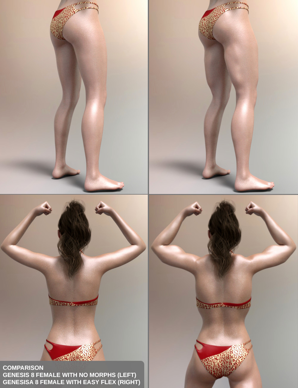 Easy Flex - Muscularity Morphs for Genesis 8 Female and Merchant Resource by: SF-Design, 3D Models by Daz 3D