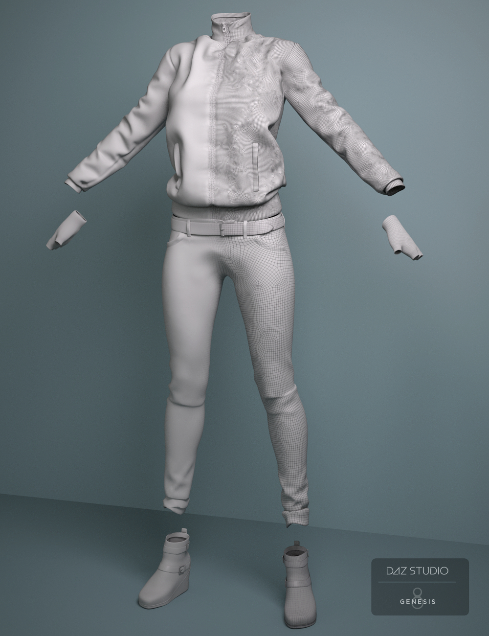 Cold Weather Outfit for Genesis 8 Female(s) by: Toyen, 3D Models by Daz 3D