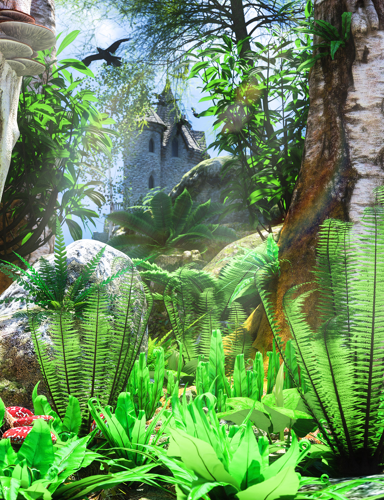 Wild Plants - Wild Ferns Volume 1 by: MartinJFrost, 3D Models by Daz 3D
