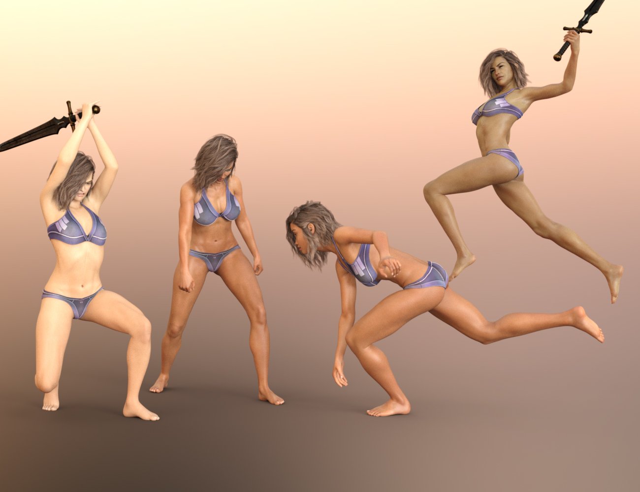 IGD Fierce Poses for Genesis 3 and 8 Female(s) by: Islandgirl, 3D Models by Daz 3D