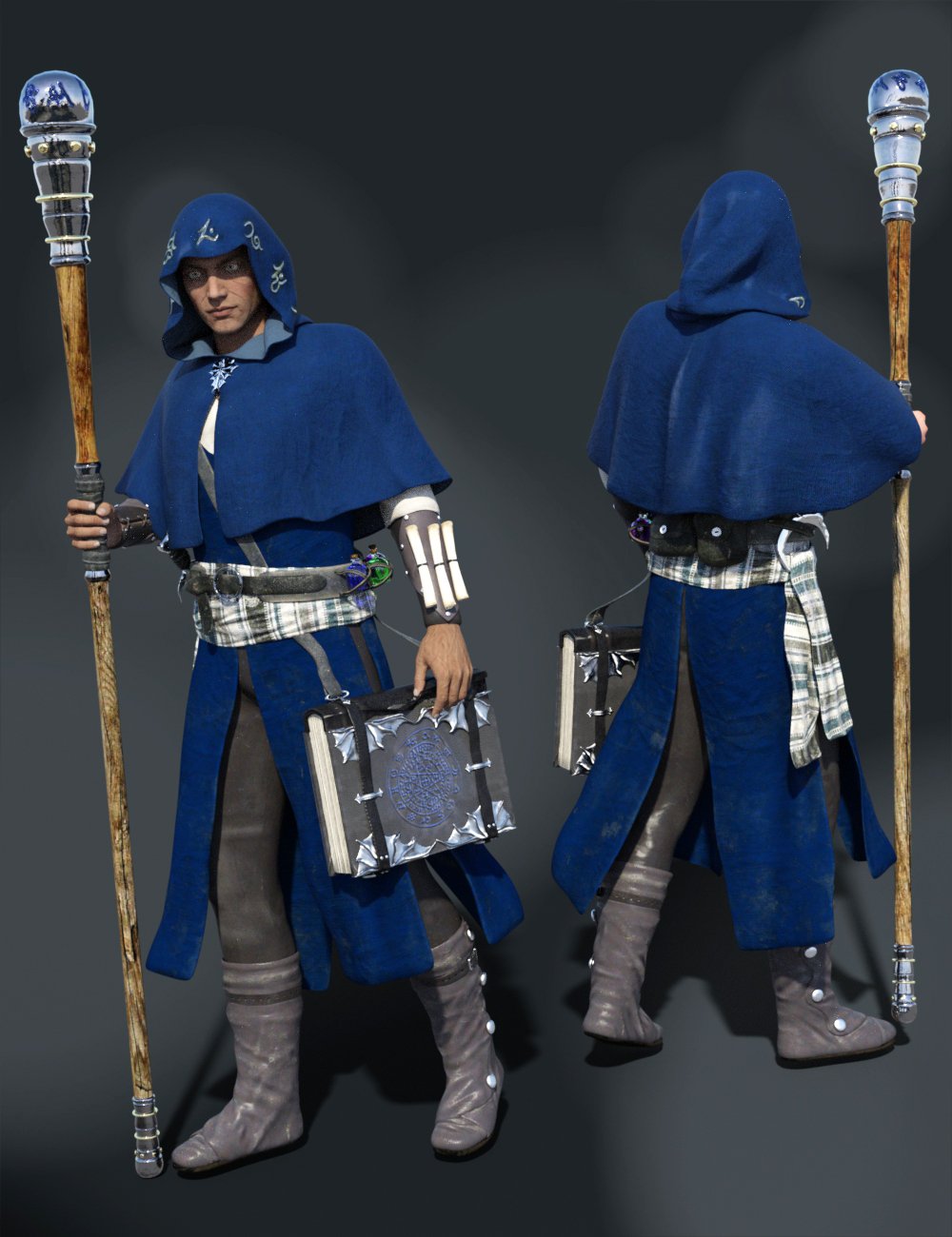 Wizard Outfit for Genesis 3 Male(s) by: Larisha, 3D Models by Daz 3D