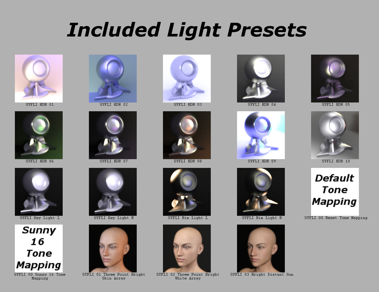 SY Fast Lights Iray HDRs by: Sickleyield, 3D Models by Daz 3D