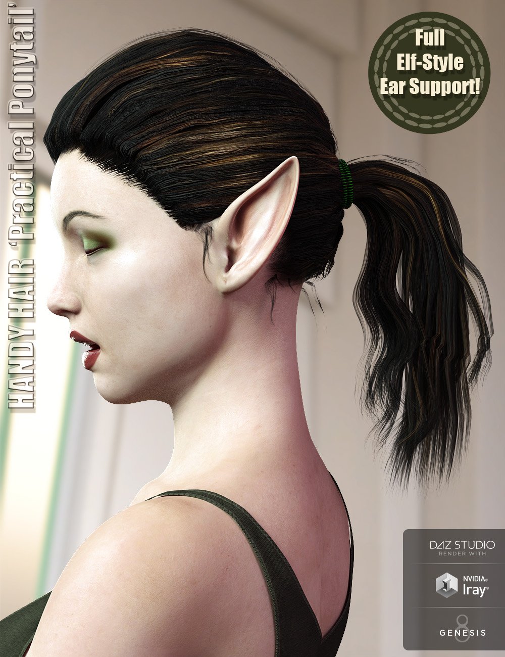 Handy Hair Practical Ponytail for Genesis 3 & 8 Female(s) Handy Hair Practical Ponytail for Genesis 3 & 8 Female(s) by: ForbiddenWhispersFeralFey, 3D Models by Daz 3D