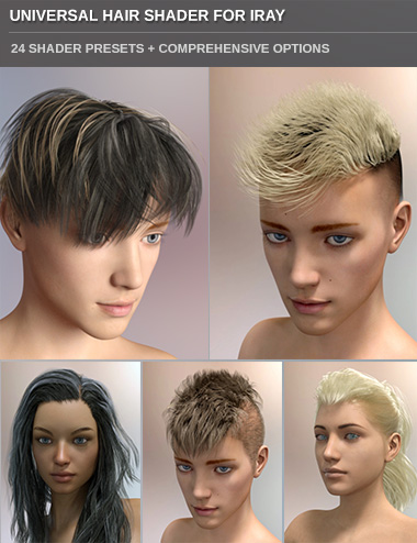 Universal Hair Shader for Iray Universal Hair Shader for Iray by: SF-Design, 3D Models by Daz 3D