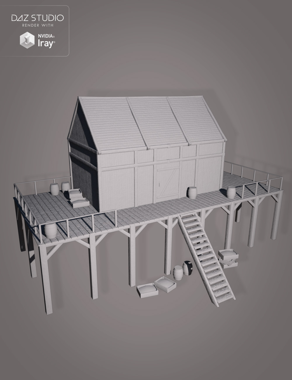 Storage House by: , 3D Models by Daz 3D