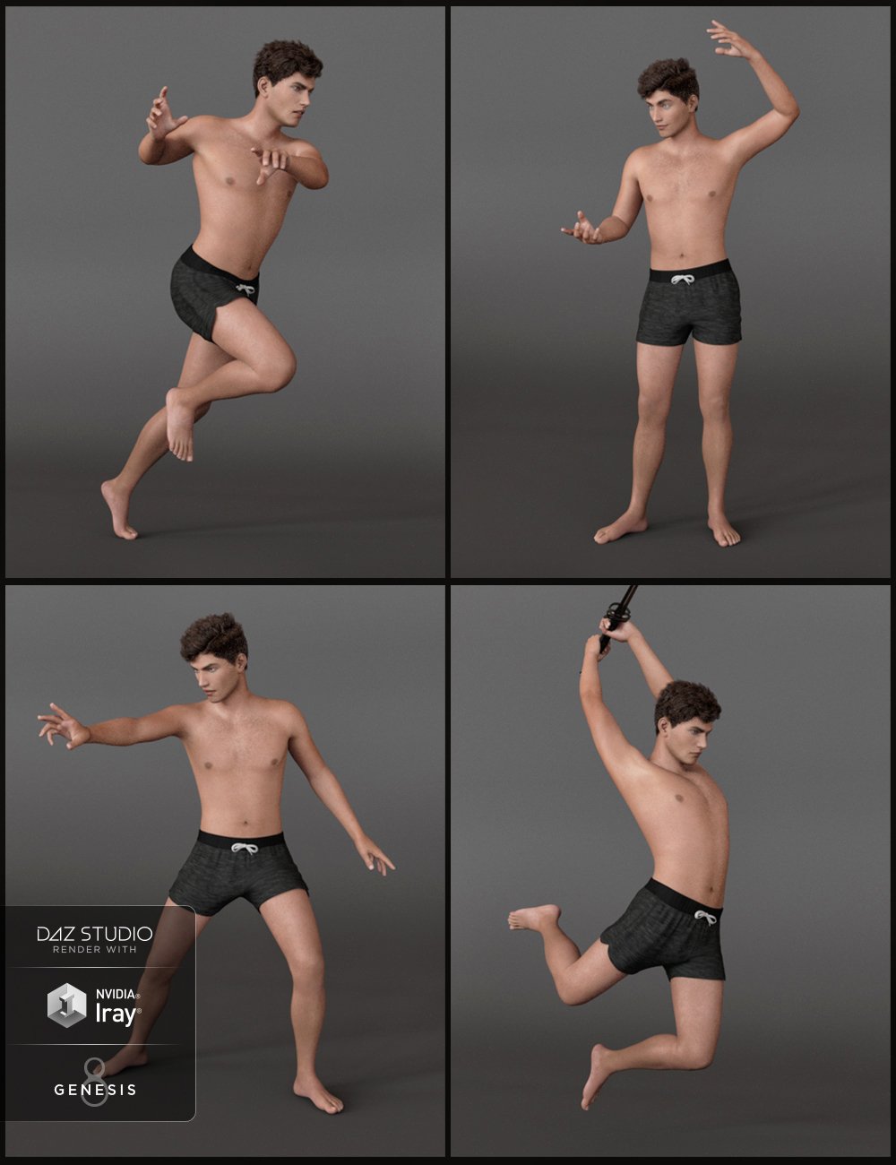 All Action Poses for Genesis 8 Male and Michael 8
