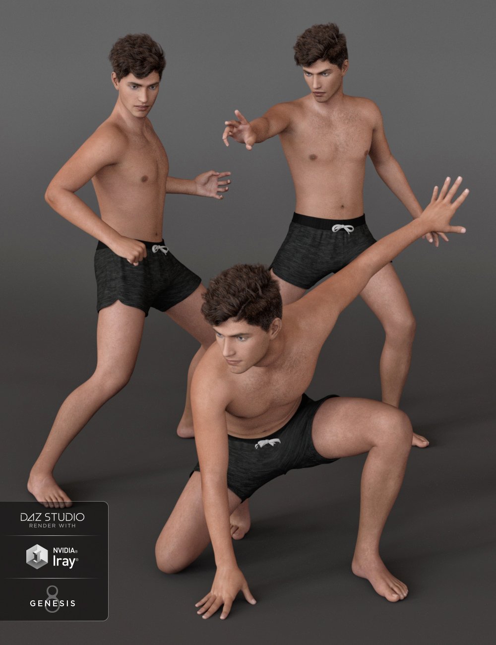 All Action Poses for Genesis 8 Male and Michael 8 by: Val3dart, 3D Models by Daz 3D