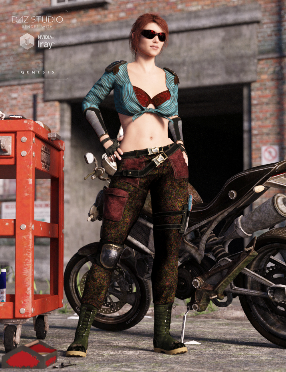 The Mechanic Outfit Textures by: Anna Benjamin, 3D Models by Daz 3D