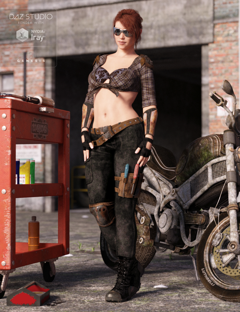 The Mechanic Outfit Textures by: Anna Benjamin, 3D Models by Daz 3D