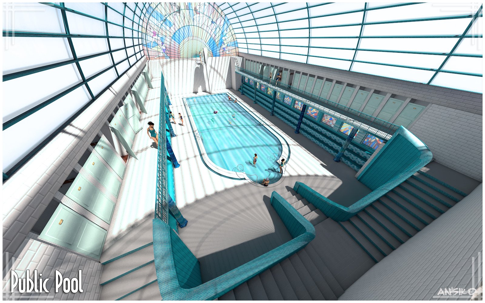 Public Pool Public Pool by: Ansiko, 3D Models by Daz 3D