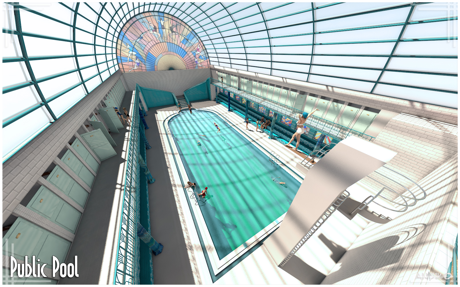 Public Pool by: Ansiko, 3D Models by Daz 3D