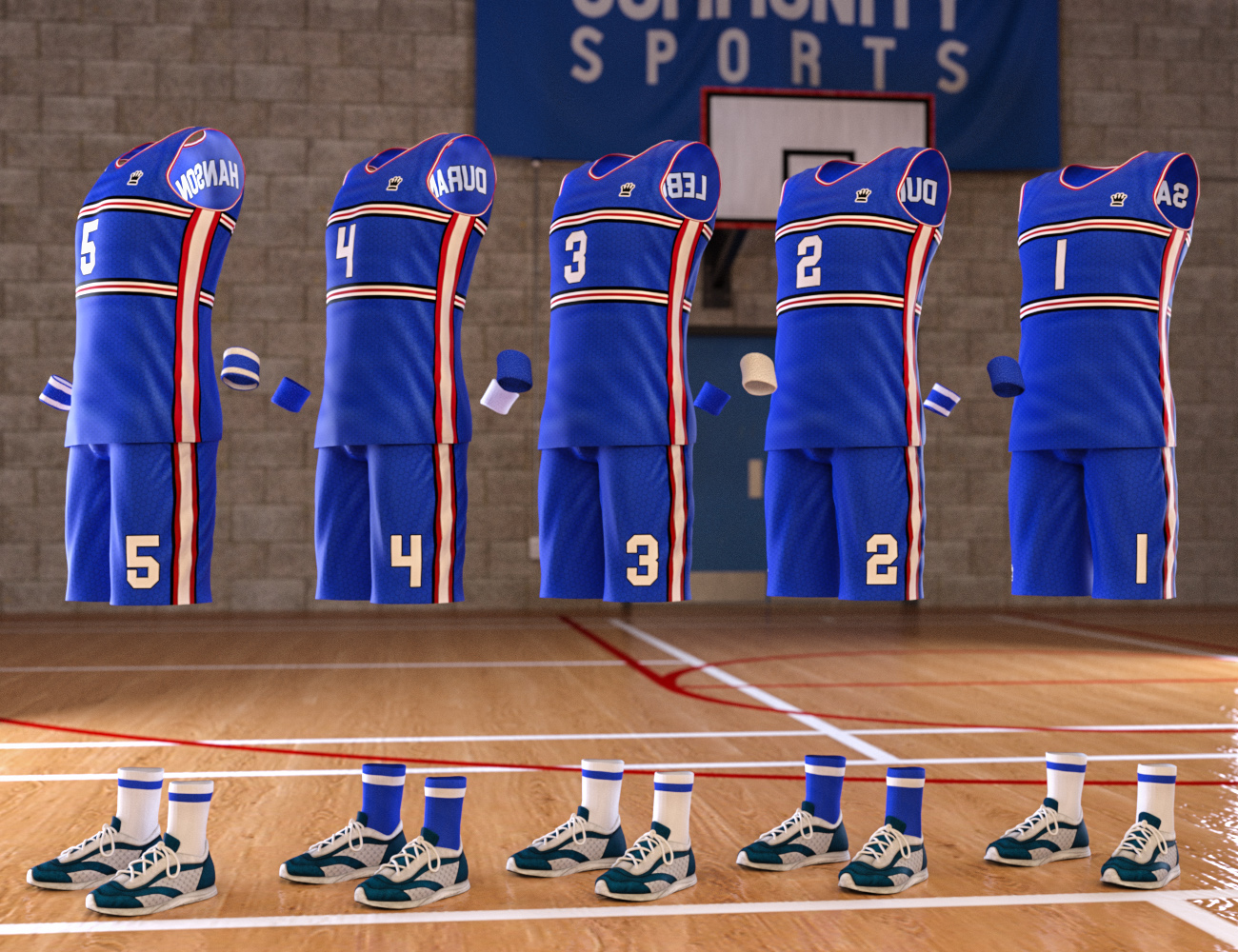 Basketball Kit for Genesis 3 Male(s) by: Predatron, 3D Models by Daz 3D