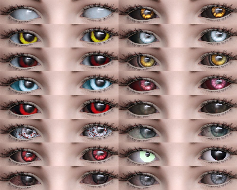 Horror Eyes for Genesis 8 Male and Female by: SR3, 3D Models by Daz 3D