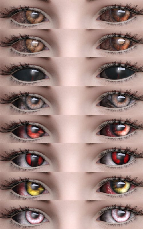 Horror Eyes for Genesis 8 Male and Female by: SR3, 3D Models by Daz 3D