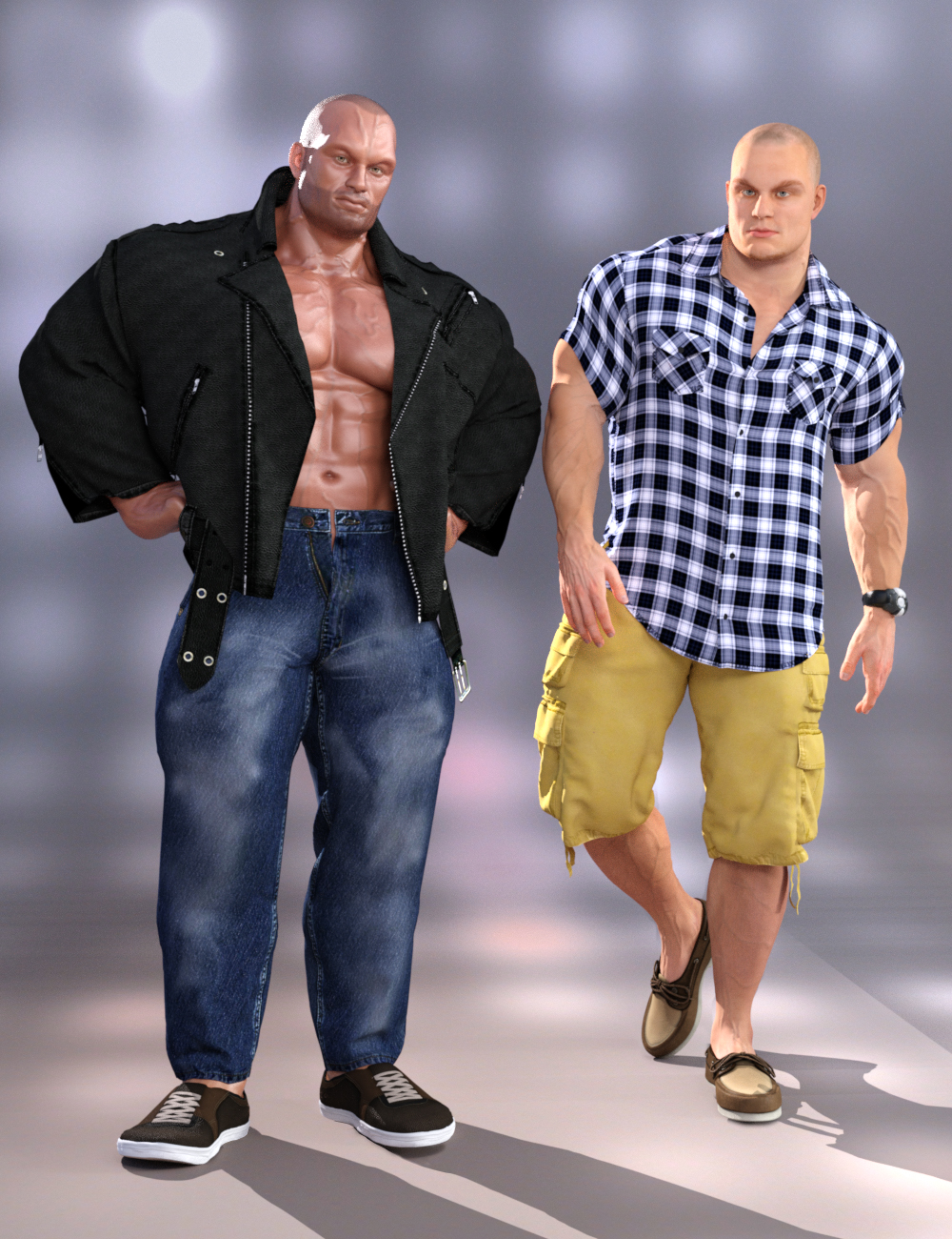 Dynamic Modern Clothes for Hercules and Swole 7 by: OptiTexSimonWM, 3D Models by Daz 3D