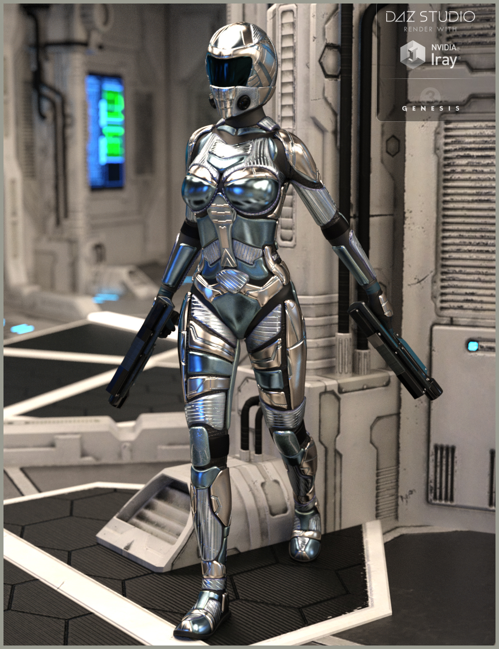 Lunar Guard Outfit for Genesis 3 Female(s) by: Nikisatez, 3D Models by Daz 3D