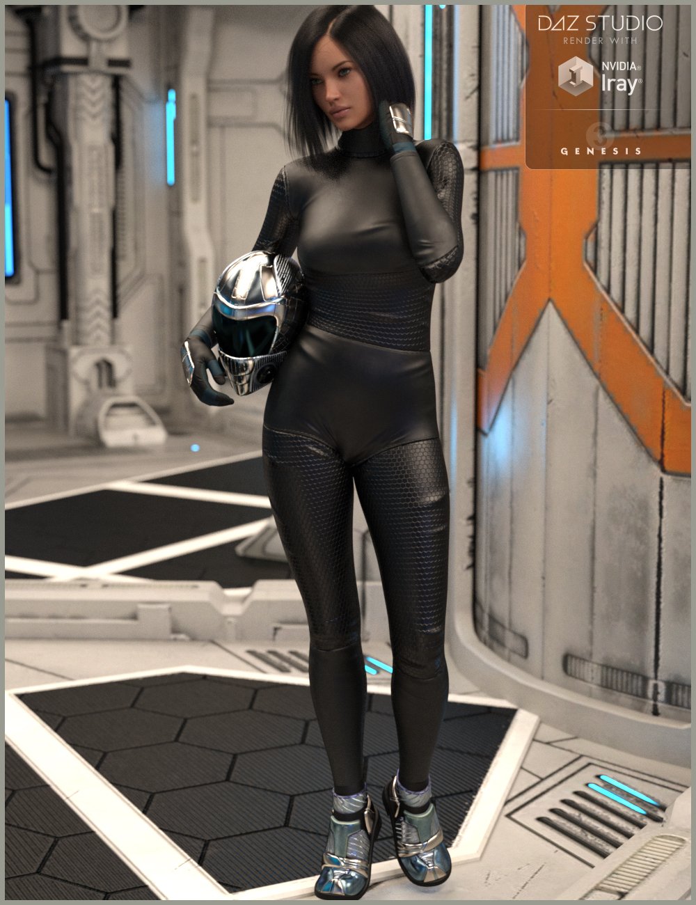 Lunar Guard Outfit for Genesis 3 Female(s) by: Nikisatez, 3D Models by Daz 3D