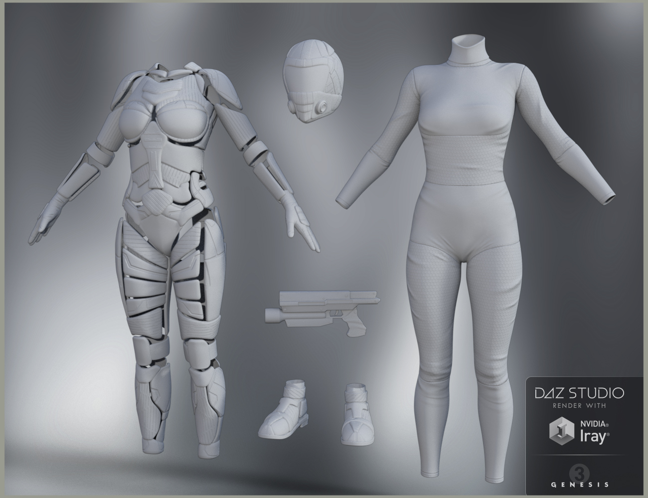 Lunar Guard Outfit for Genesis 3 Female(s) Lunar Guard Outfit for Genesis 3 Female(s) by: Nikisatez, 3D Models by Daz 3D