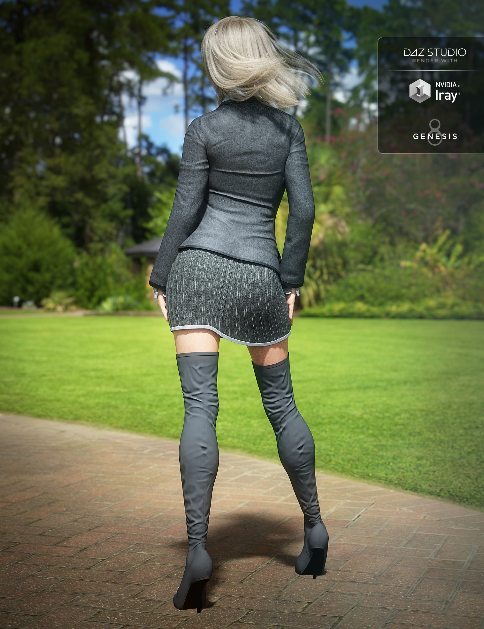 Boot Look Outfit for Genesis 3 and 8 Female(s) by: chungdan, 3D Models by Daz 3D