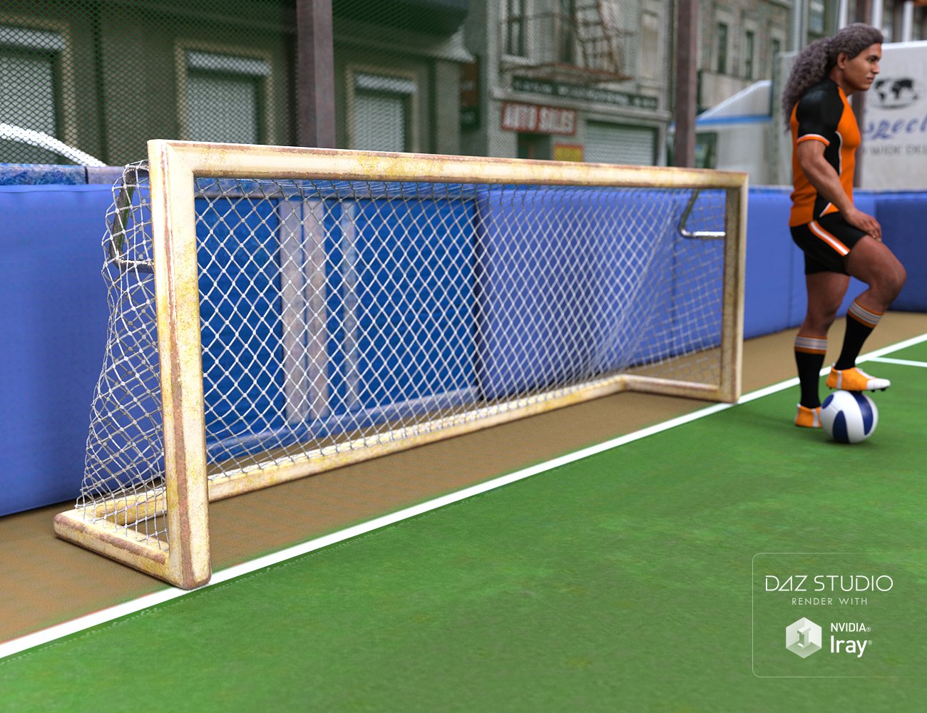 5 A-Side Football Pitch by: Predatron, 3D Models by Daz 3D