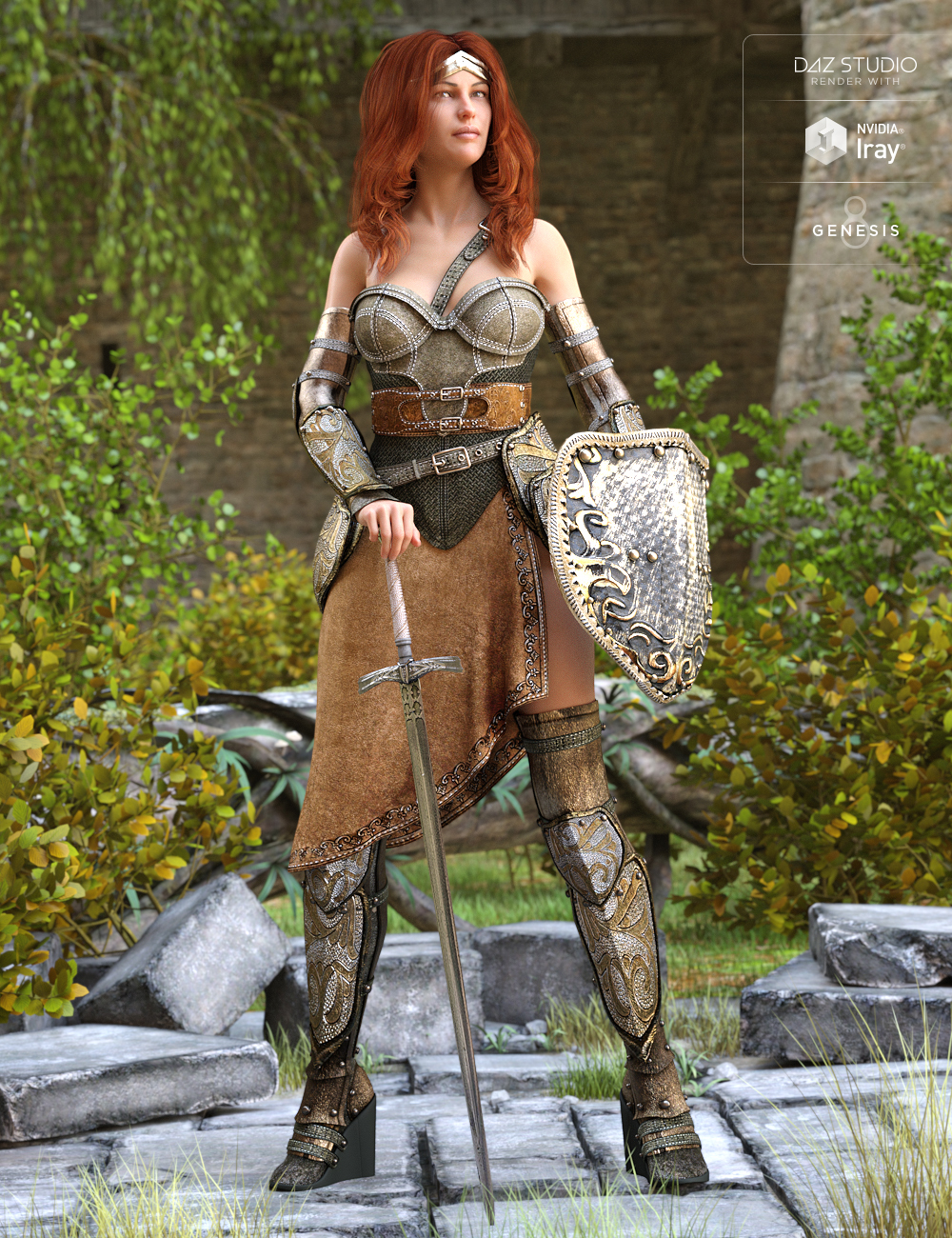 Dragon Guard Outfit Textures by: Shox-Design, 3D Models by Daz 3D