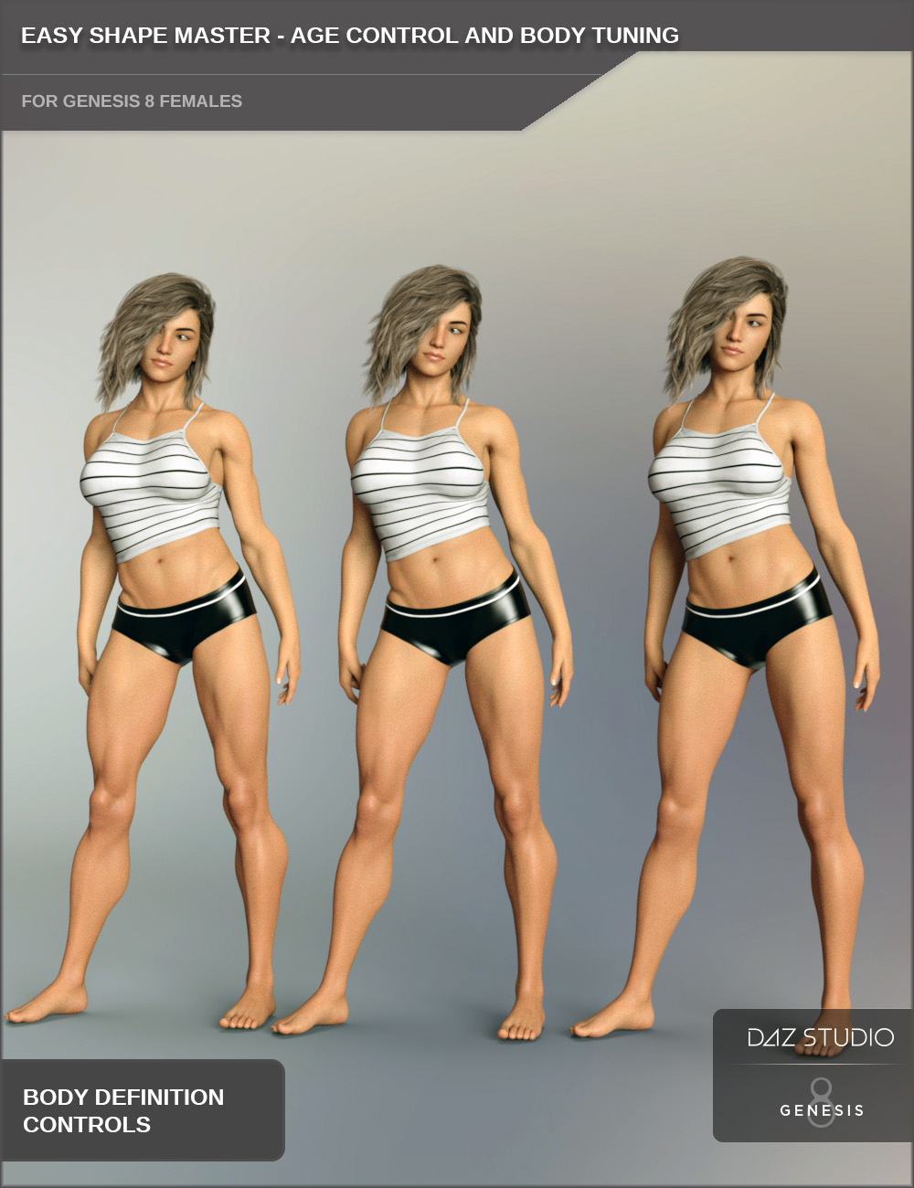 Easy Shape Master - Age Control and Body Tuning for Genesis 8 Female by: SF-Design, 3D Models by Daz 3D