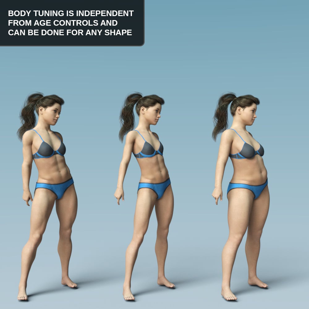 Easy Shape Master - Age Control and Body Tuning for Genesis 8 Female by: SF-Design, 3D Models by Daz 3D