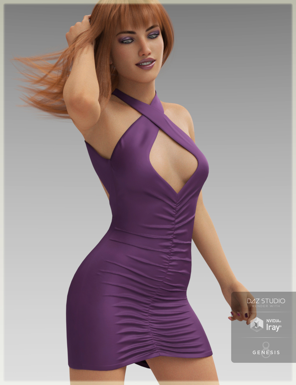Keyhole Minidress for Genesis 8 Female(s) by: Trendy Renders, 3D Models by Daz 3D