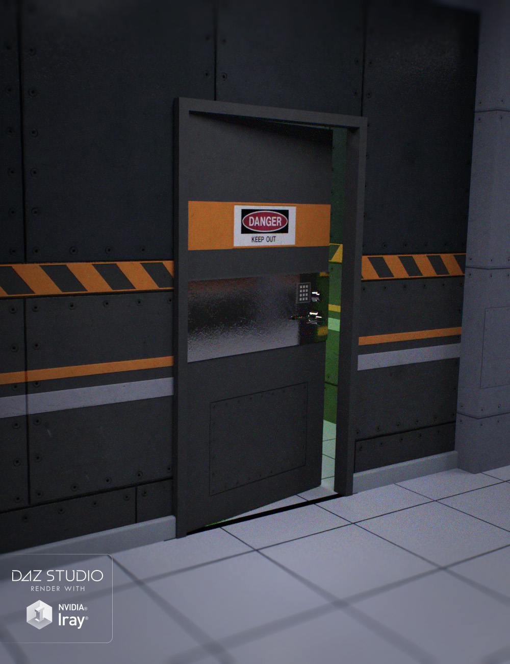 Containment Hallway by: , 3D Models by Daz 3D