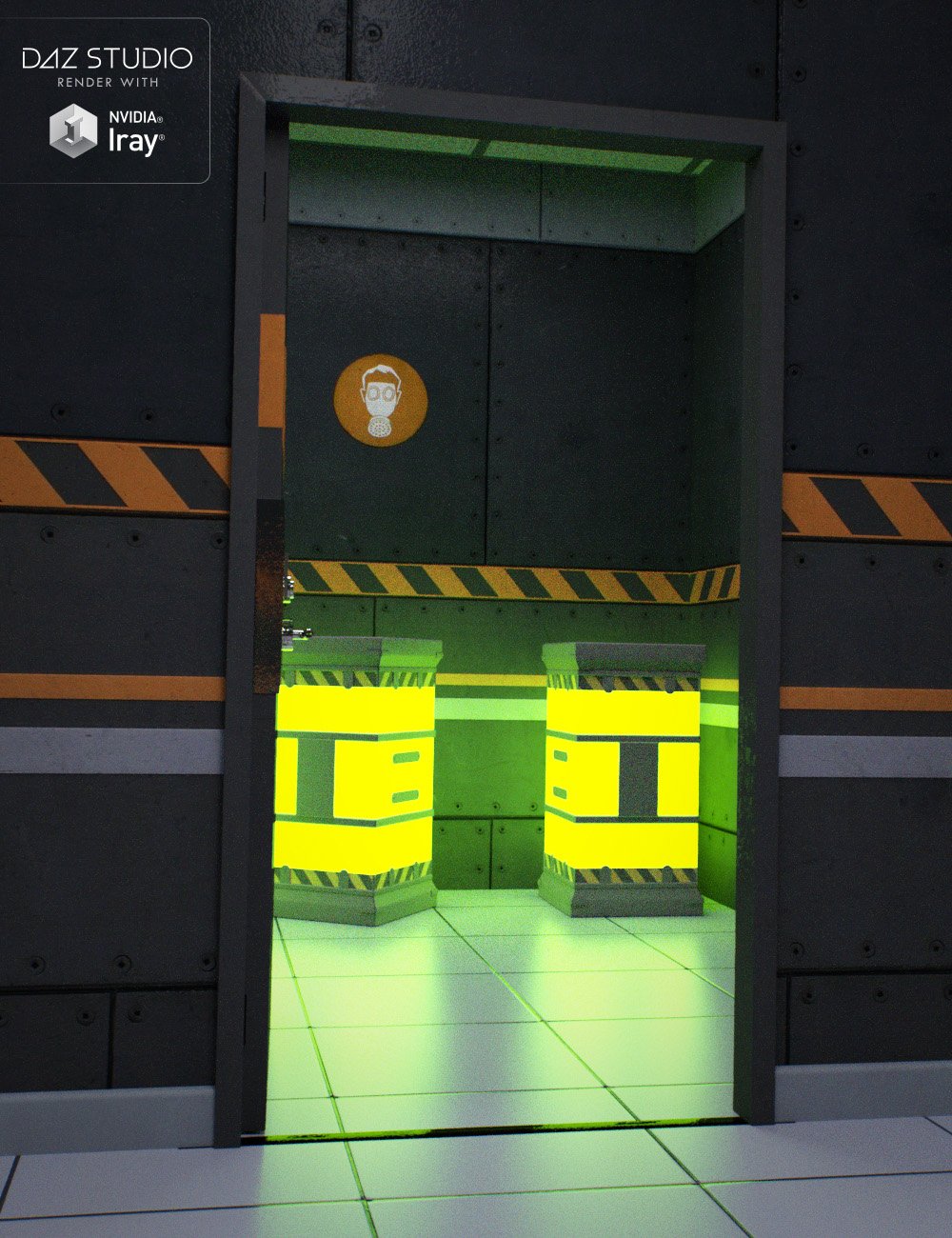 Containment Hallway Containment Hallway by: , 3D Models by Daz 3D