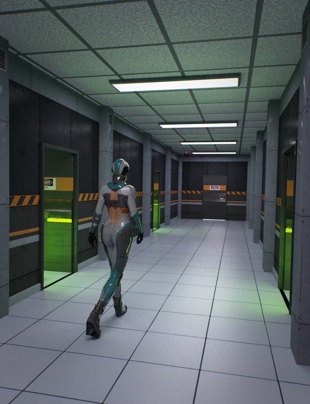 Containment Hallway Containment Hallway by: , 3D Models by Daz 3D