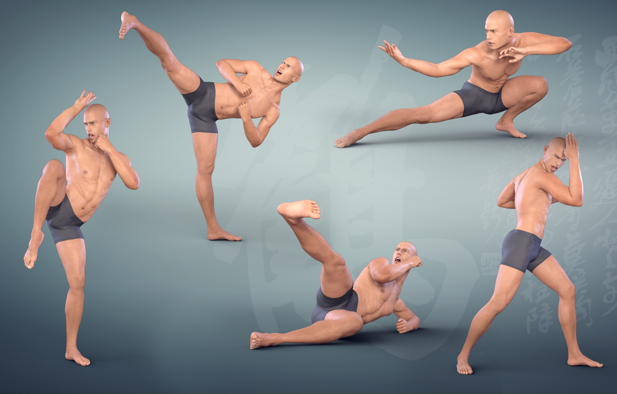 Z Martial Arts - Poses for Genesis 3 Male, Genesis 8 Male and Michael 8 by: Zeddicuss, 3D Models by Daz 3D