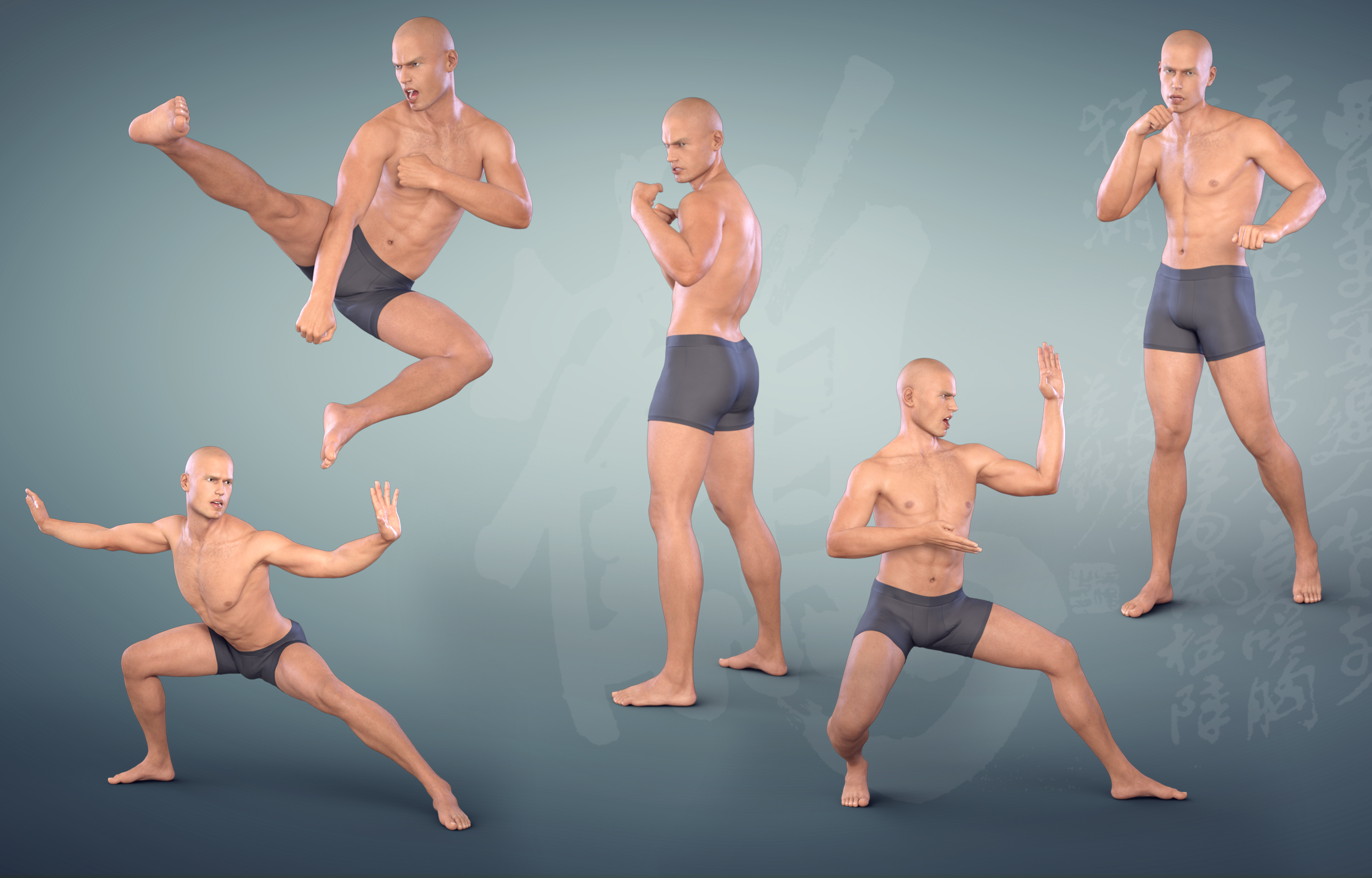 Z Martial Arts - Poses for Genesis 3 Male, Genesis 8 Male and Michael 8 by: Zeddicuss, 3D Models by Daz 3D
