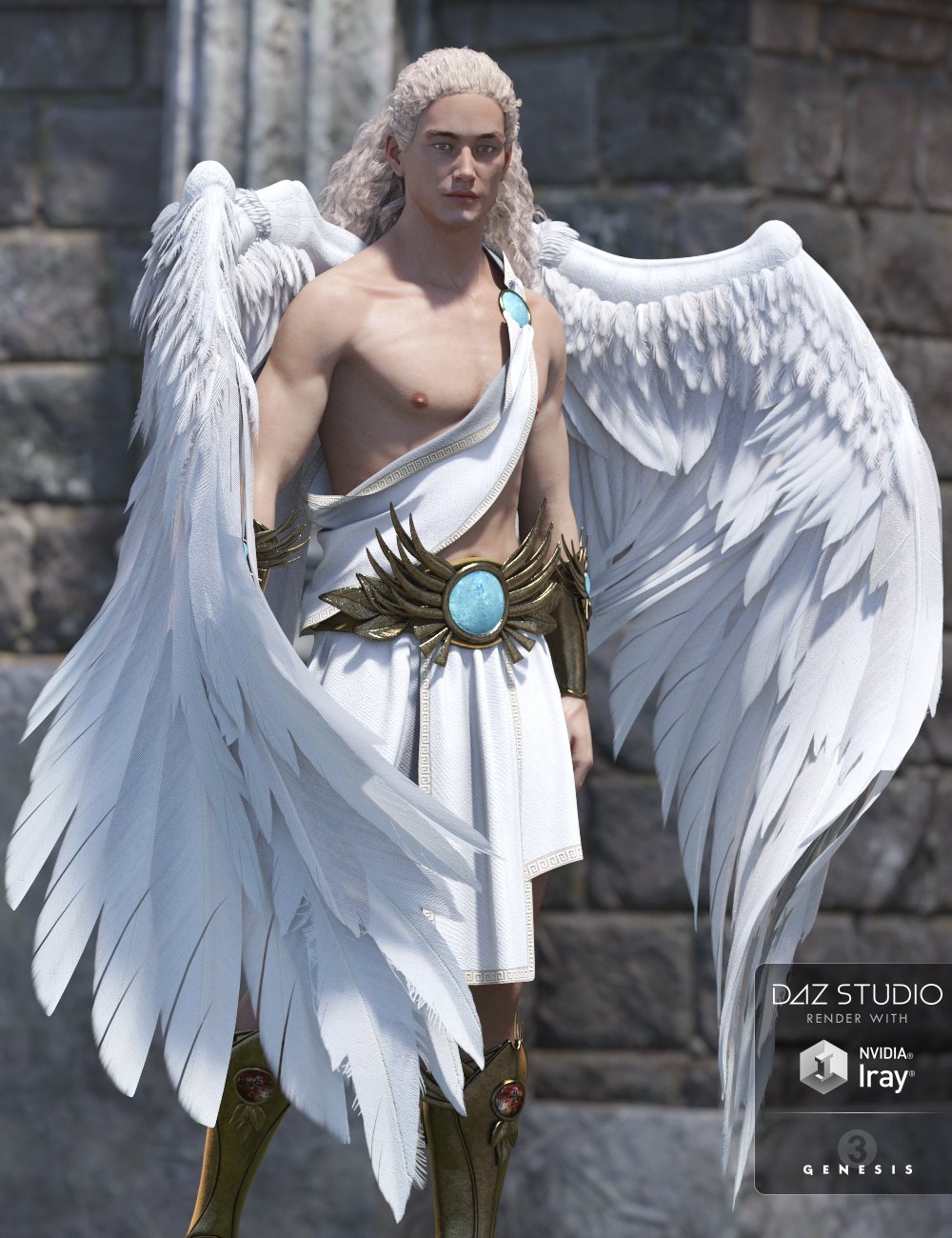Morning Star Wings for Genesis 3 and Genesis 8 Male(s) by: Anna BenjaminMada, 3D Models by Daz 3D