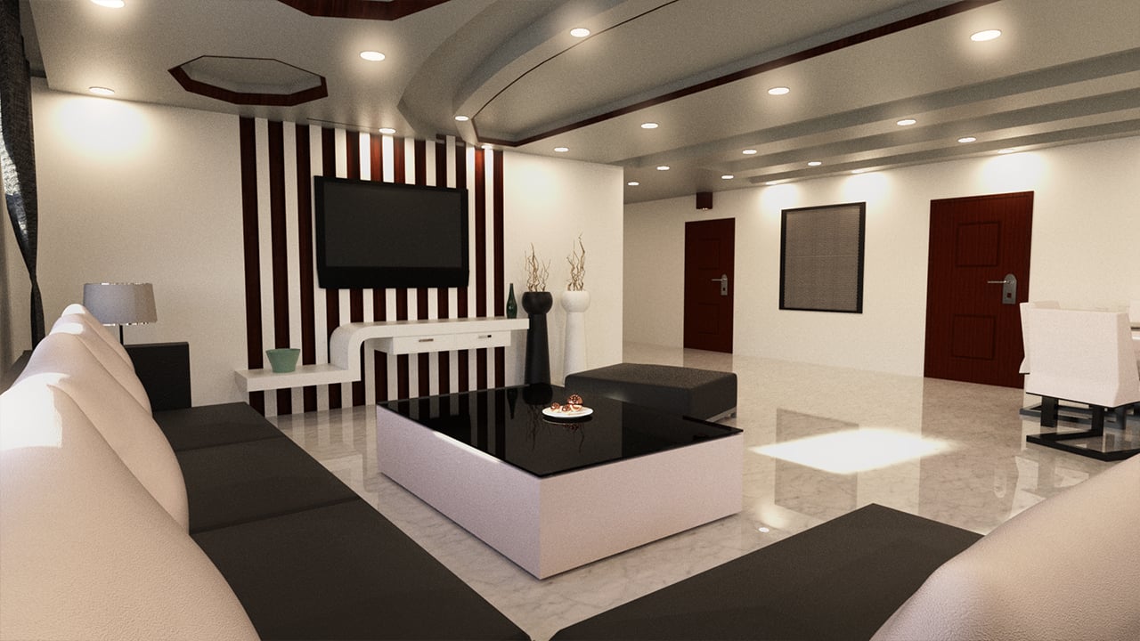 Modern Living Room and Dining Room Modern Living Room and Dining Room by: Tesla3dCorp, 3D Models by Daz 3D