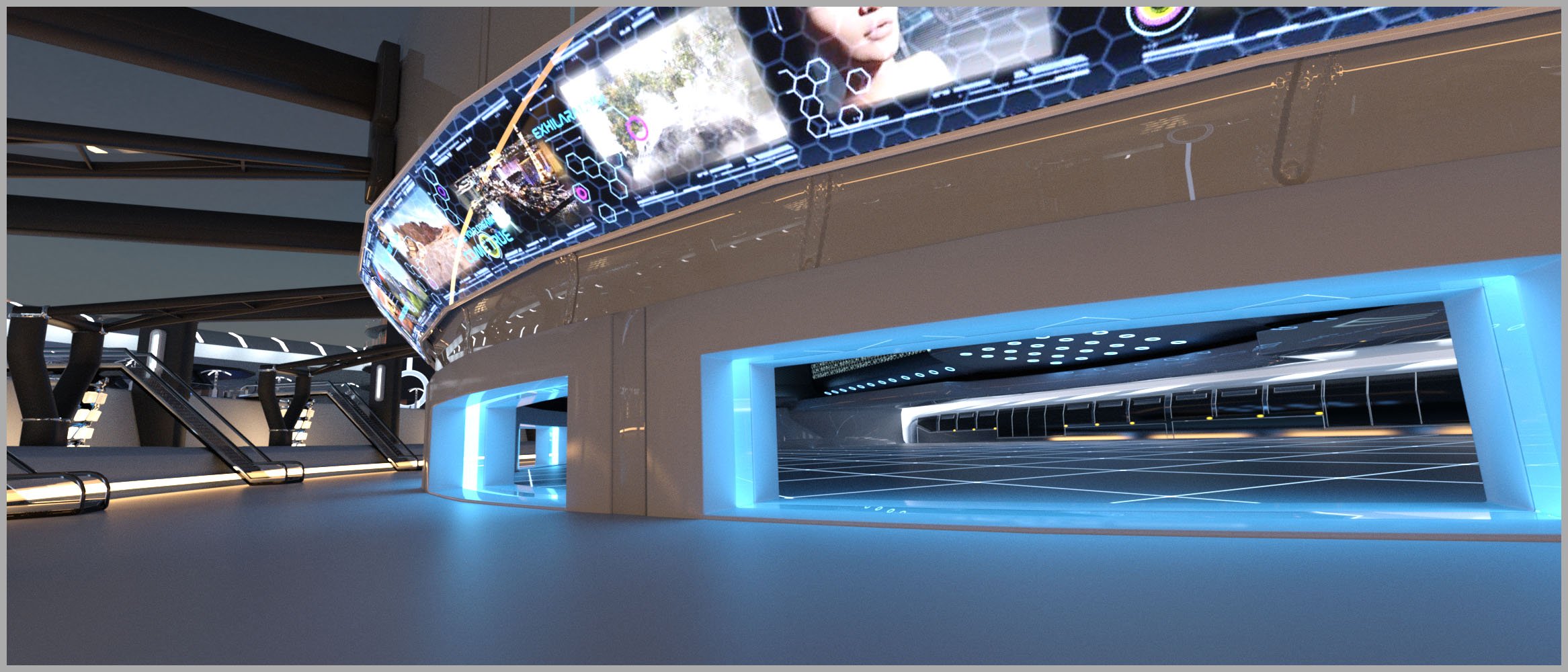 Sci-fi Transit Terminal Sci-fi Transit Terminal by: Studio360, 3D Models by Daz 3D