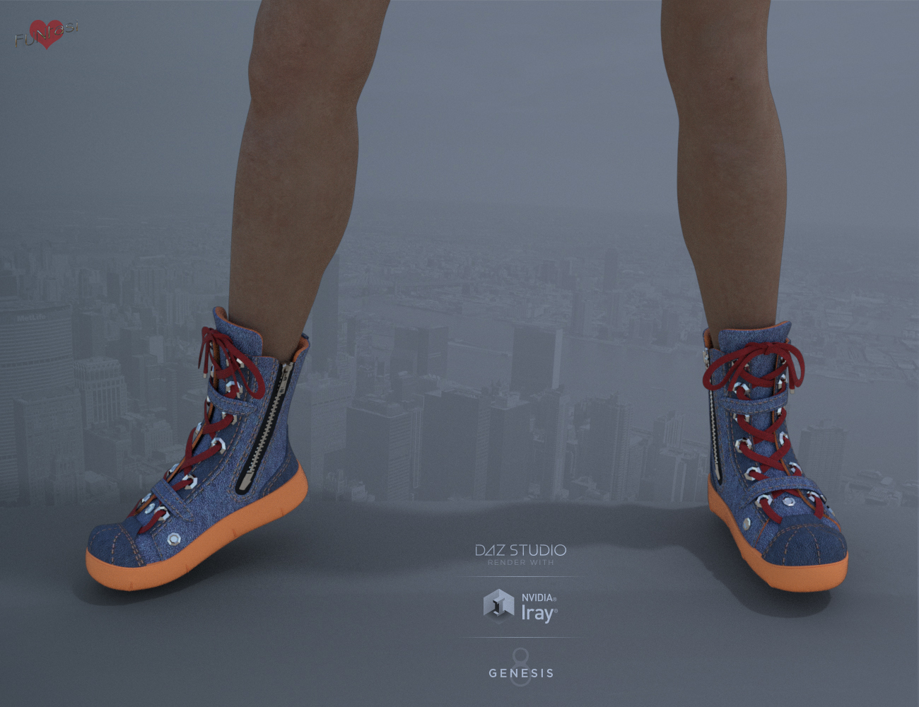Urban Booties for Genesis 8 Male(s) and Female(s) by: , 3D Models by Daz 3D