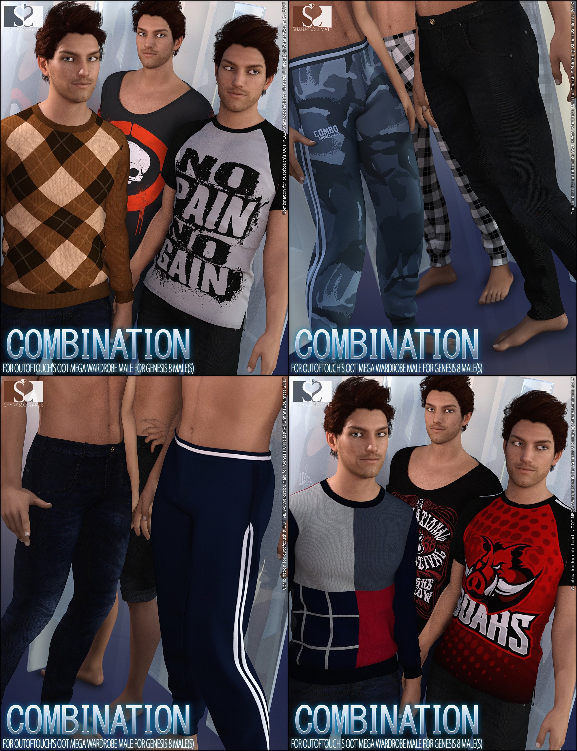 OOT MEGA Wardrobe Male Combination Textures by: ShanasSoulmate, 3D Models by Daz 3D