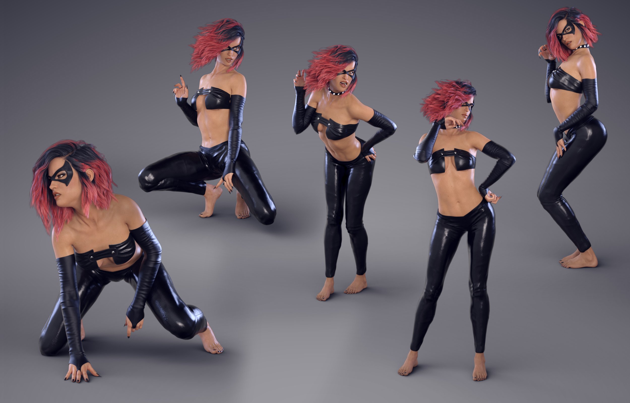 Z Cat Woman - Poses for Genesis 8 Female and Victoria 8 by: Zeddicuss, 3D Models by Daz 3D