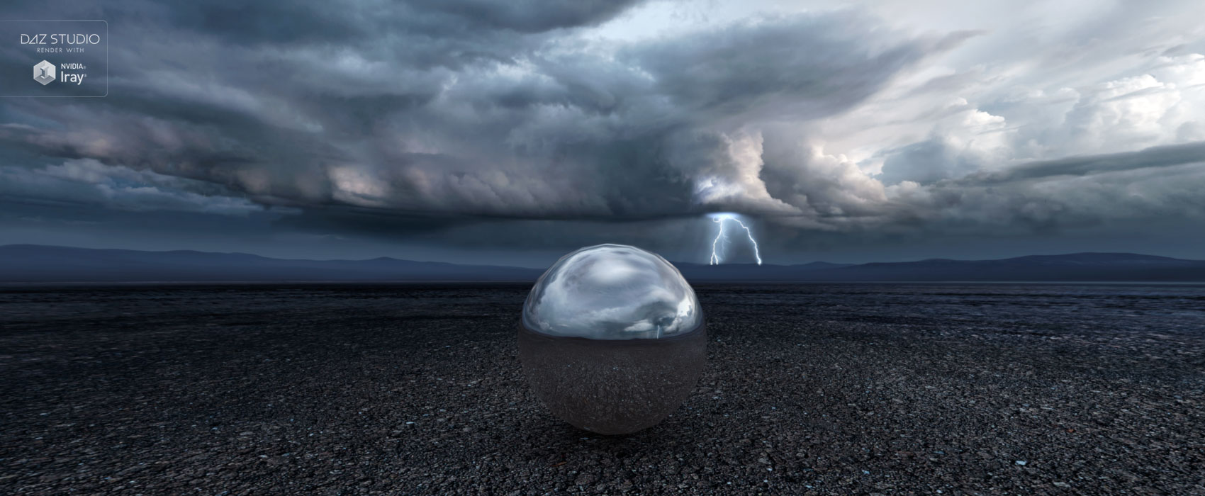 Iray HDRI Storms Lightning and Desert by: Aako, 3D Models by Daz 3D