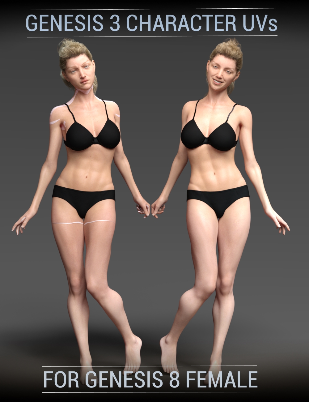 Genesis 3 Character UVs for Genesis 8 Female by: RedzStudio, 3D Models by Daz 3D