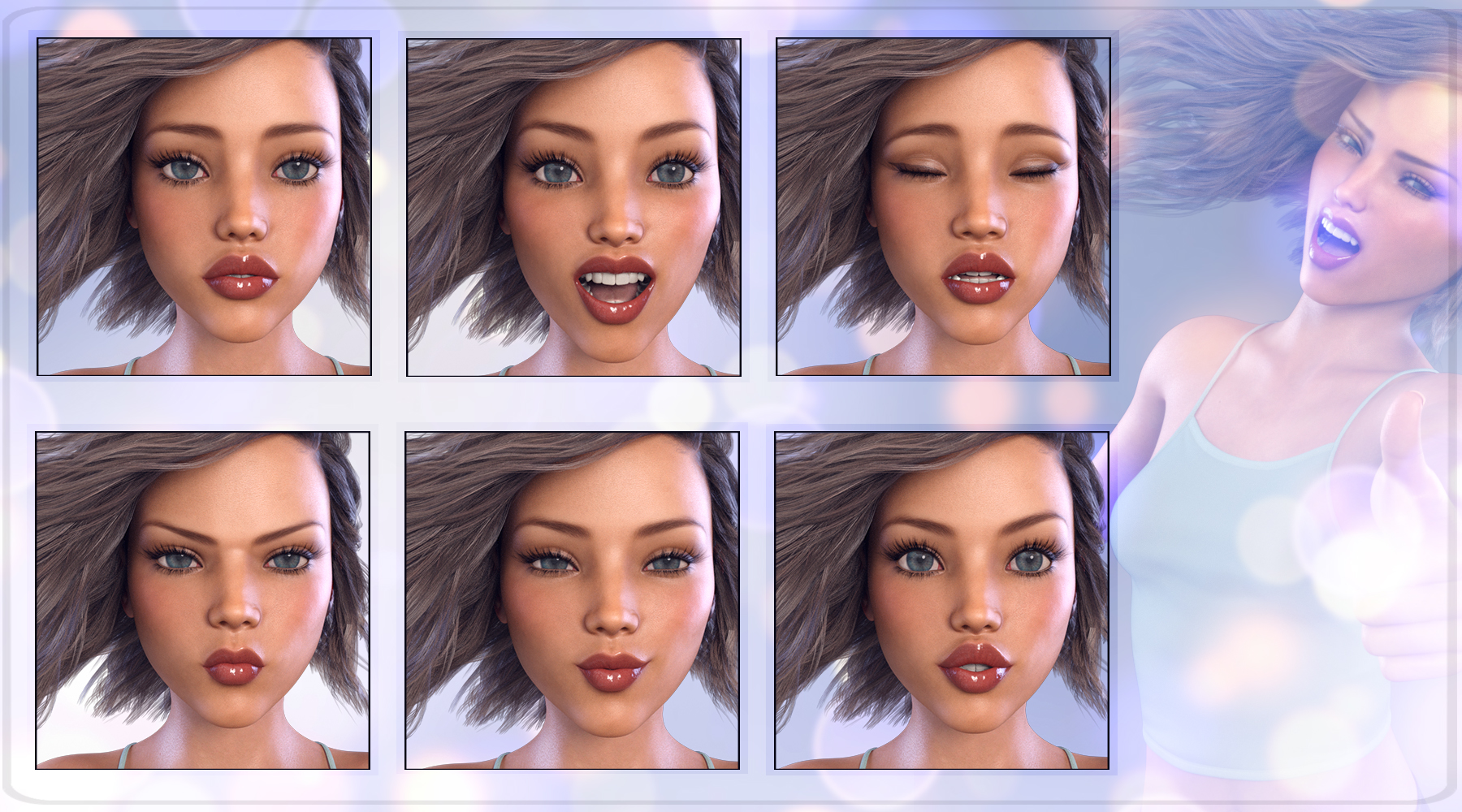 Z Little Diva - Dialable and One-Click Expressions for Teen Josie 8 by: Zeddicuss, 3D Models by Daz 3D