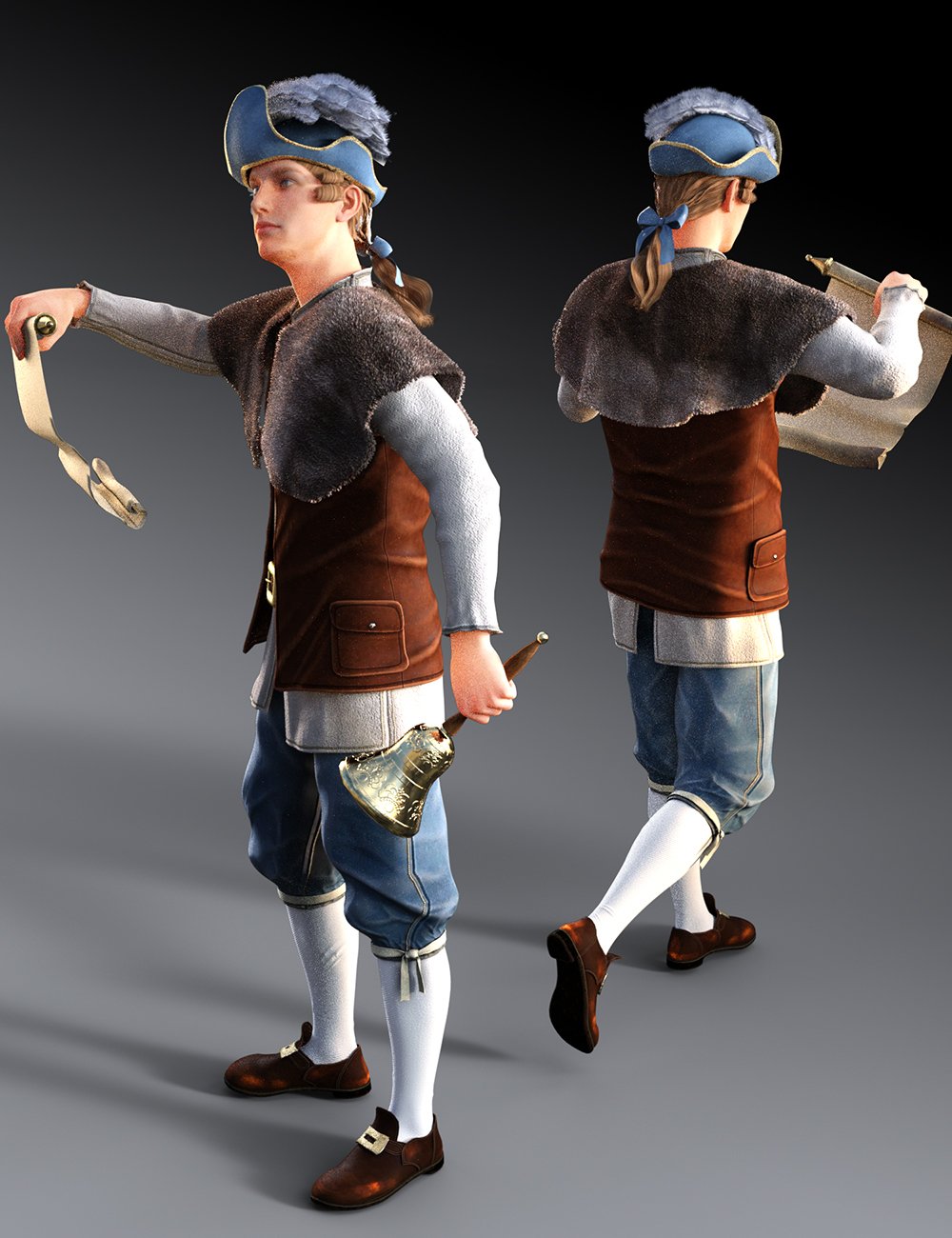 Town Crier for Genesis 3 Male(s) Town Crier for Genesis 3 Male(s) by: Meshitup, 3D Models by Daz 3D