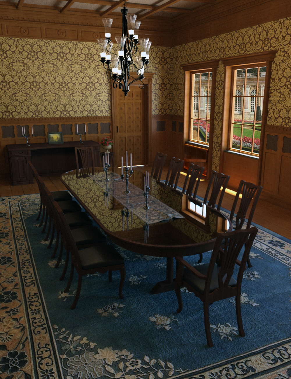 Old Royal Dining Hall by: Tesla3dCorp, 3D Models by Daz 3D