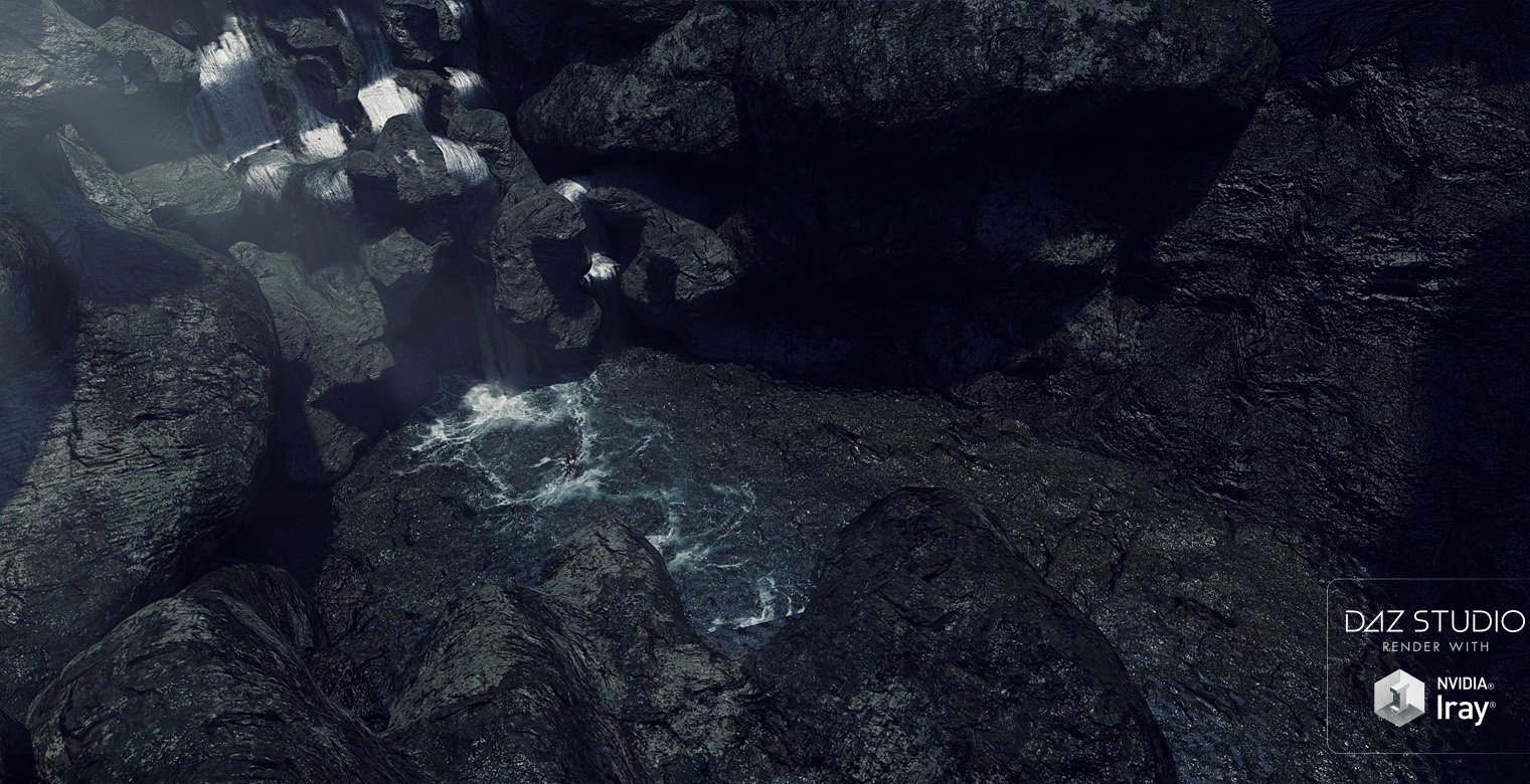 Hidden Waterfall Pool Hidden Waterfall Pool by: David BrinnenForbiddenWhispers, 3D Models by Daz 3D