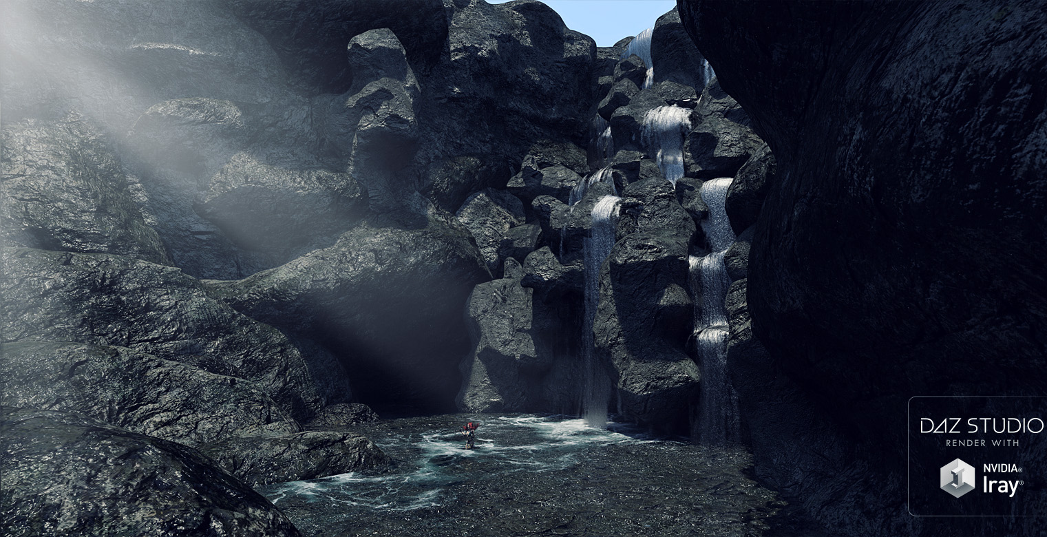 Hidden Waterfall Pool by: David BrinnenForbiddenWhispers, 3D Models by Daz 3D